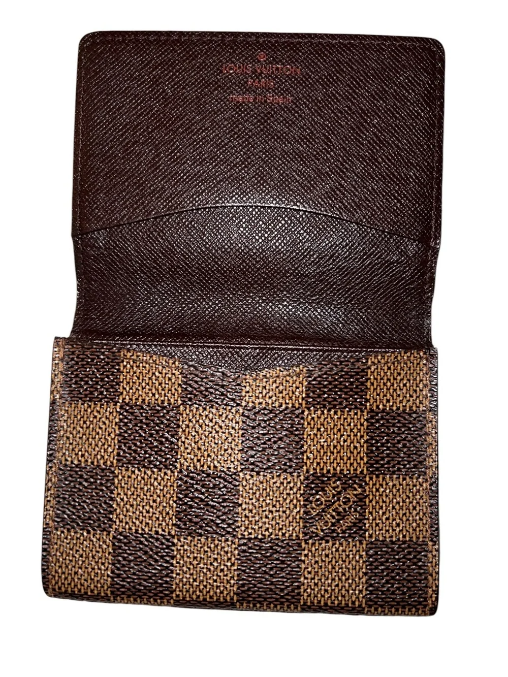 Louis Vuitton Brown Damier Ebene Checkered Men's Wallet